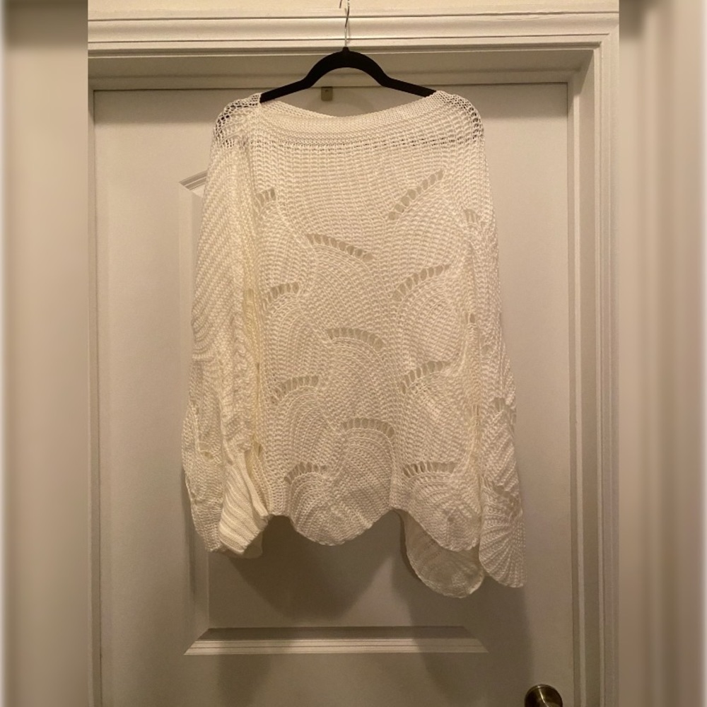 White Batwing Sweater